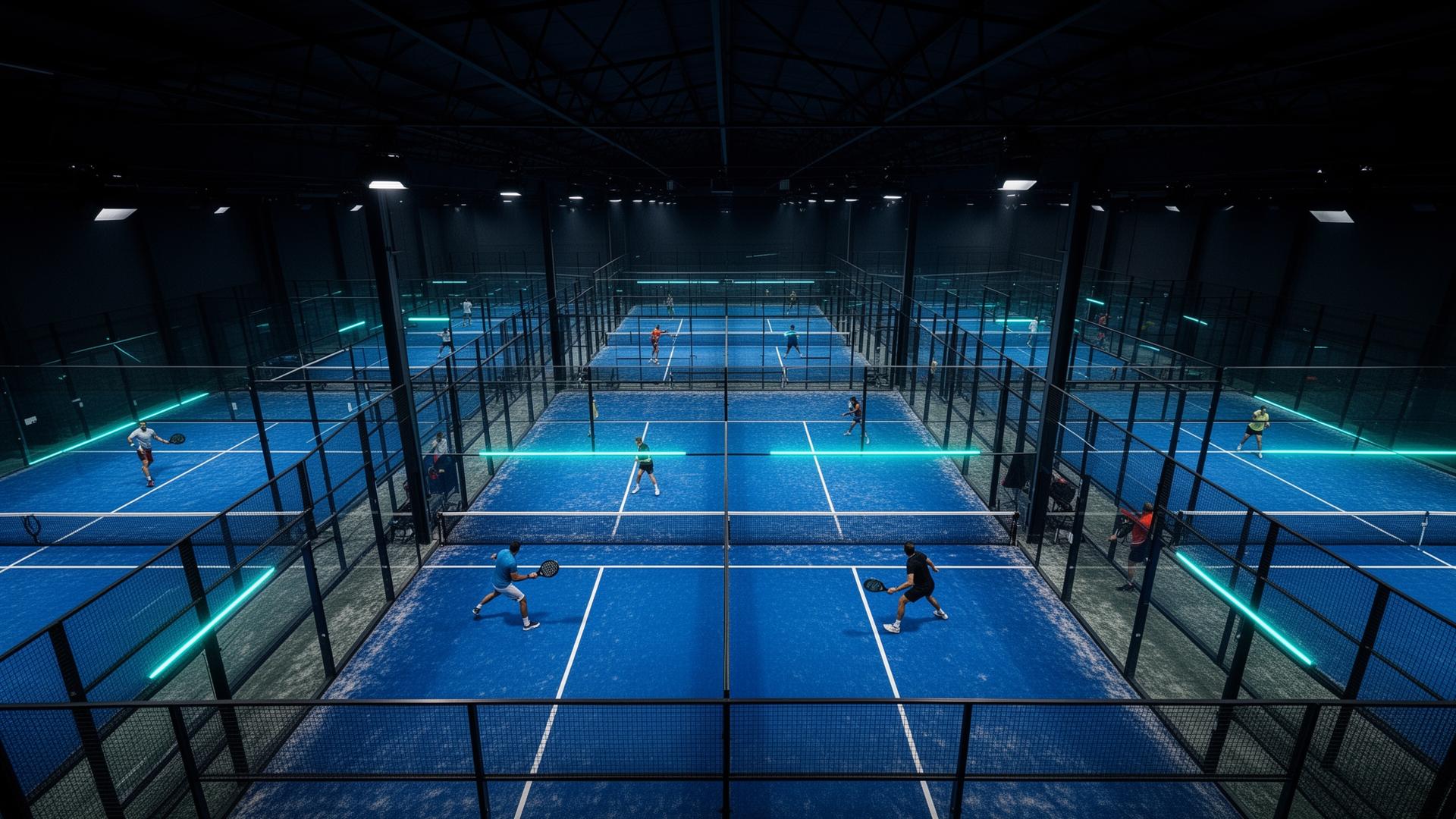 Indoor padel court venue